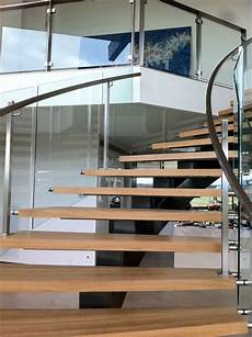 Glass balustrade staircase